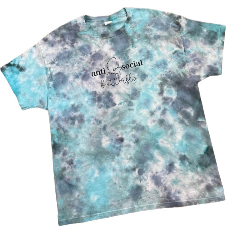 Anti social Butterfly tie dye tee shirt